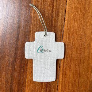 NEW "Amen" Cross Ornament / Reminder from Inspire Me / Dept 56